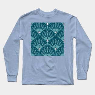 Teal and Pink Scales Long Sleeve T-Shirt